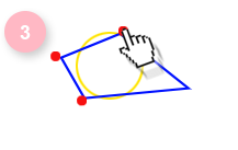 click in any area to creat red circles